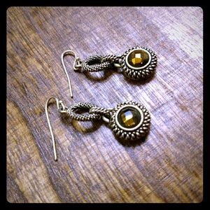 Bronze & Crystal Earrings